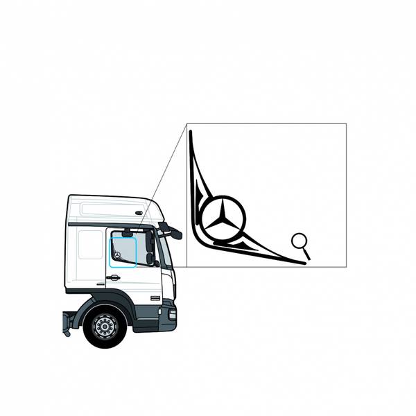 Mercedes Atego Vindusdekor